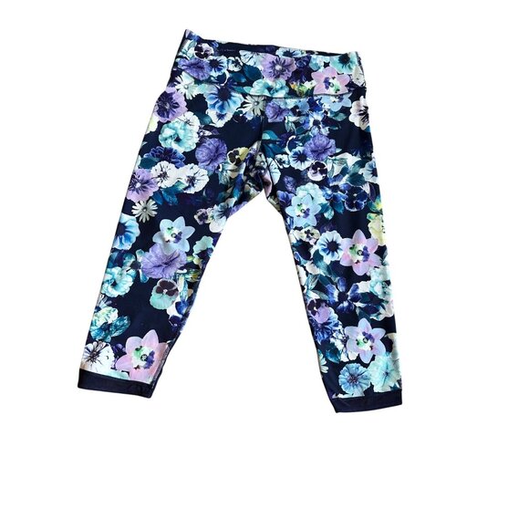 Old Navy Active Go Dry Crop Leggings Floral High-Rise Mesh-Hem Compression XXL - Picture 13 of 13